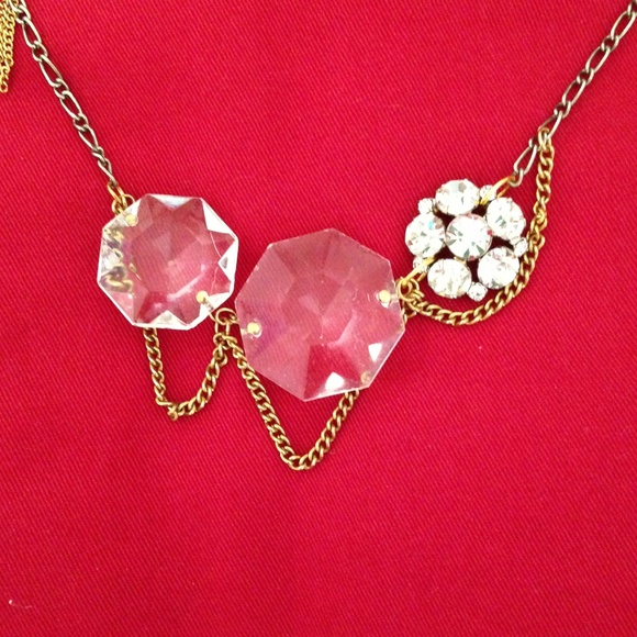 Necklace with vintage chains, charms, and gems - Picture 4 of 4